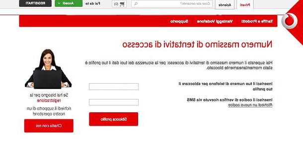 How to unblock Vodafone profile