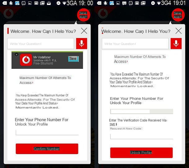 How to unblock Vodafone profile