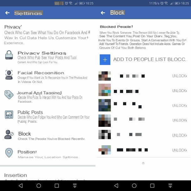 How to unblock someone on Facebook from mobile