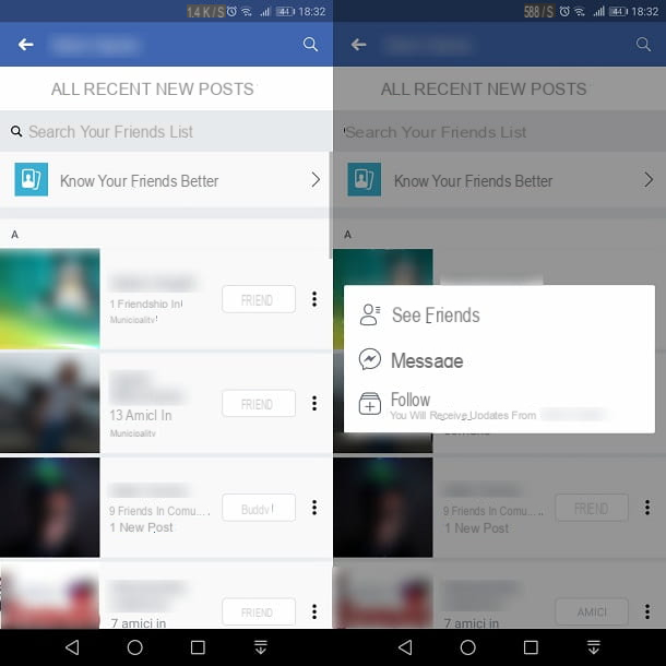 How to unblock someone on Facebook from mobile